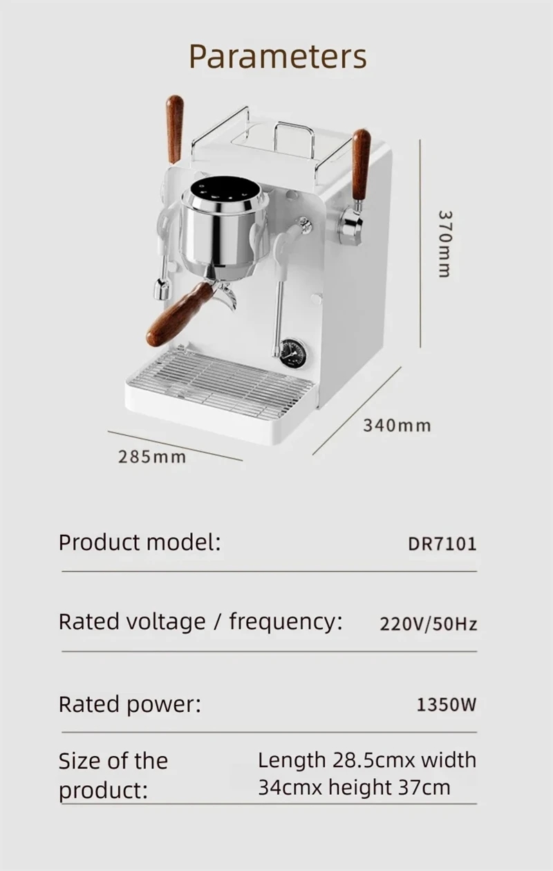 Ekspres do kawy E101 58mm z PI – Semi Automatic Espresso Machine Pid recenzja i cena