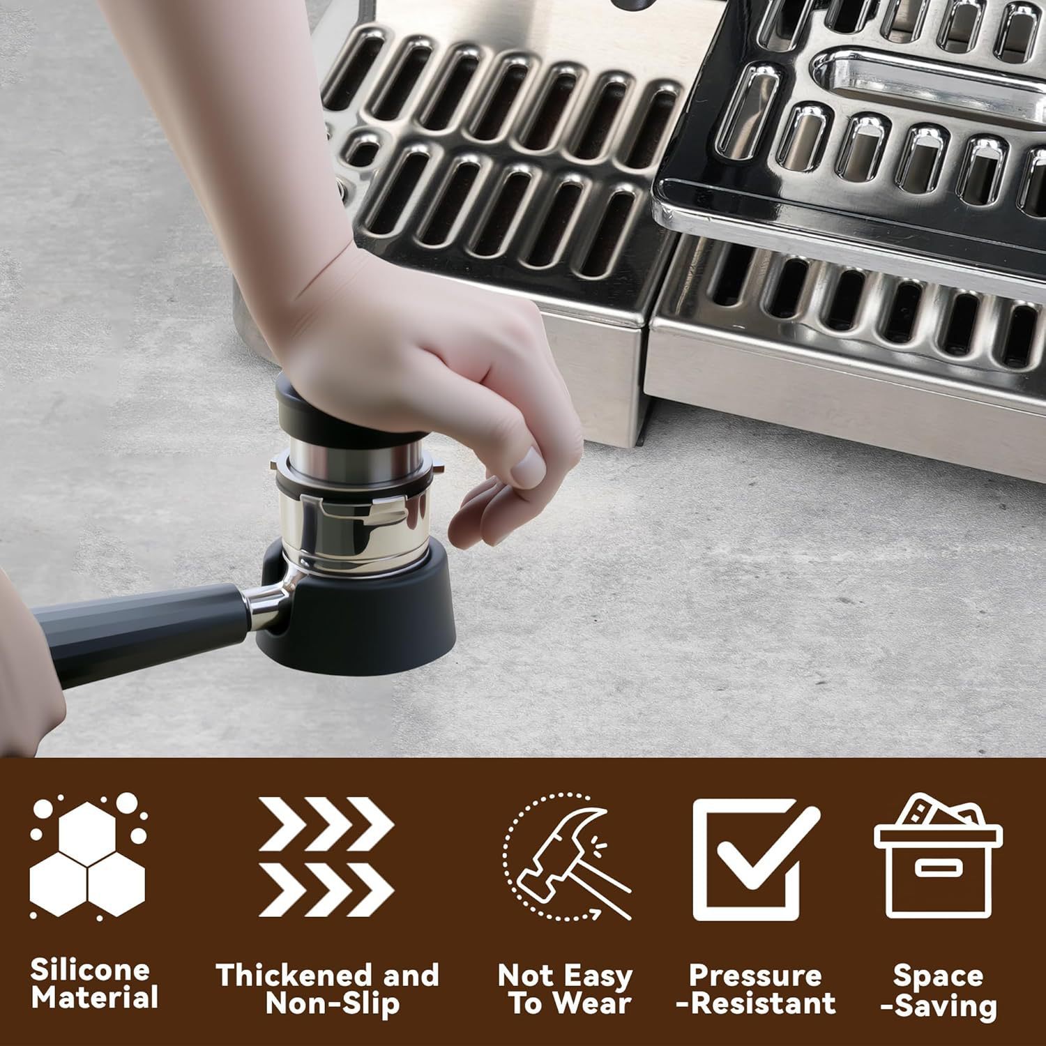 Silikonowy uchwyt na portafilt – Espresso Tamper Station recenzja i cena