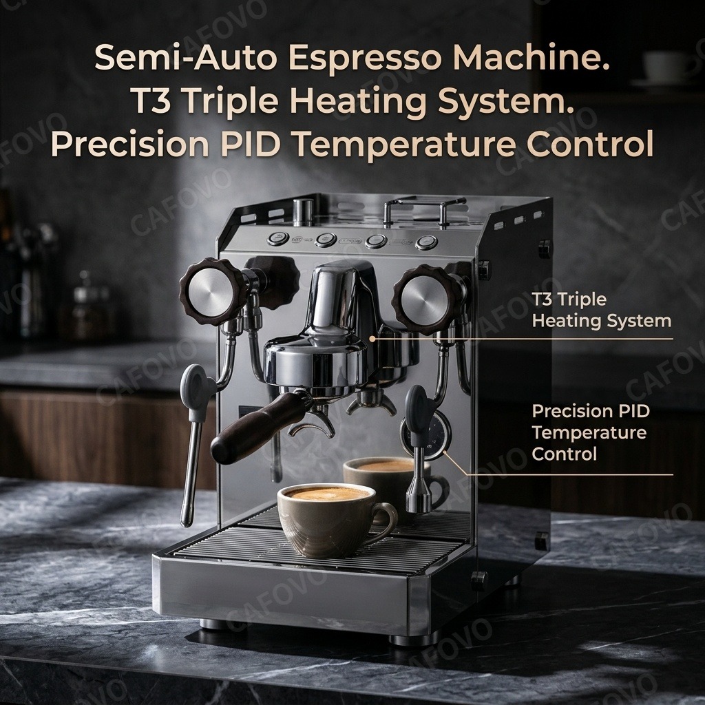 CAFOVO E118 – półautomatyczna  – Semi Automatic Espresso Machine Pid recenzja i cena