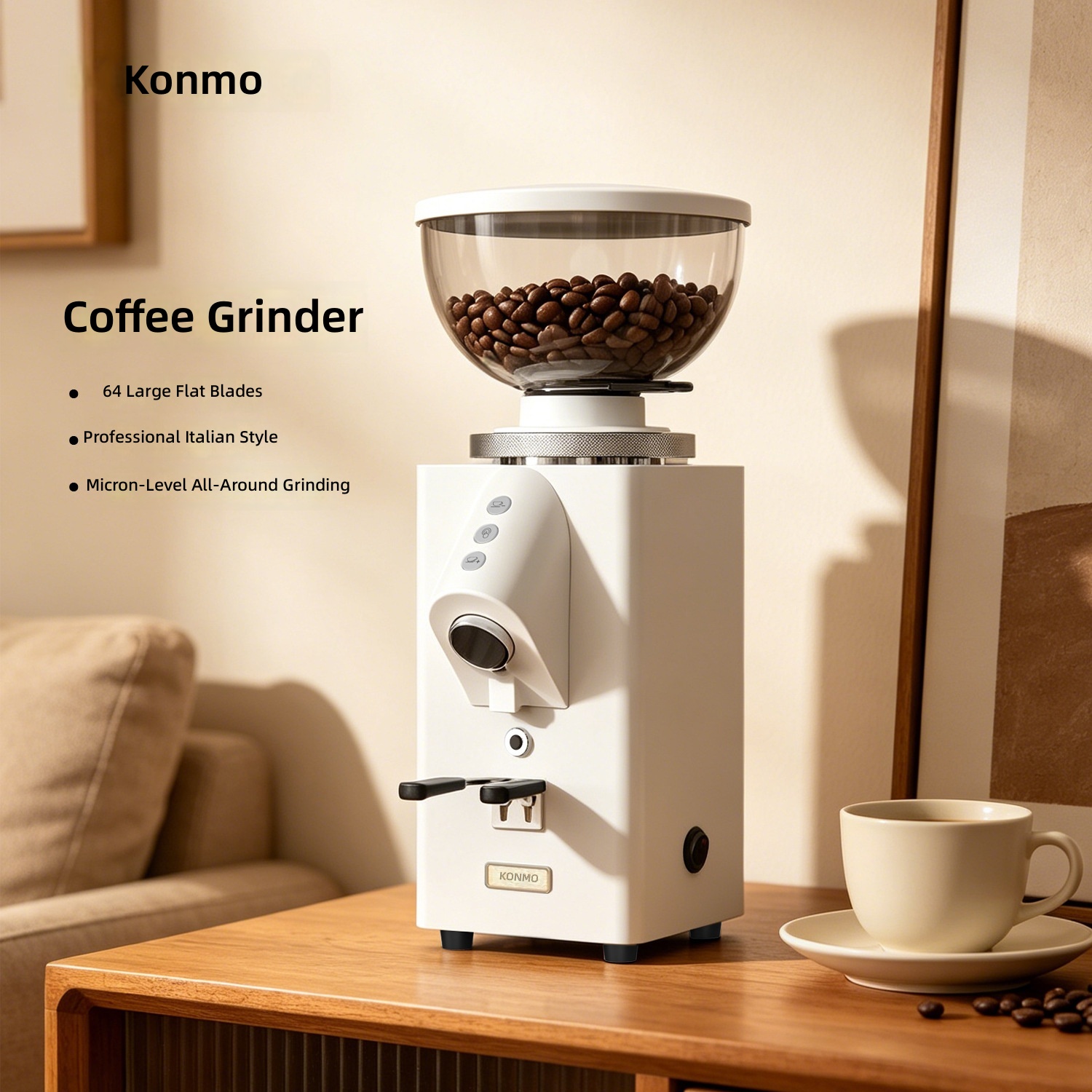 Moioco K1 – elektryczny młynek – Commercial Coffee Grinder Flat Burr 64Mm recenzja i cena