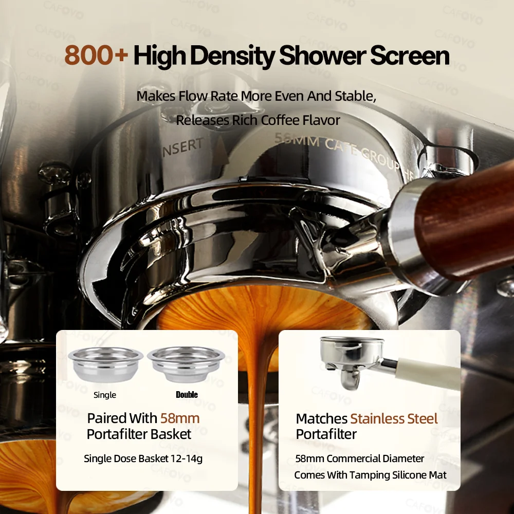 CAFOVO E138 9Bar Półautomatycz – Semi Automatic Espresso Machine Pid recenzja i cena